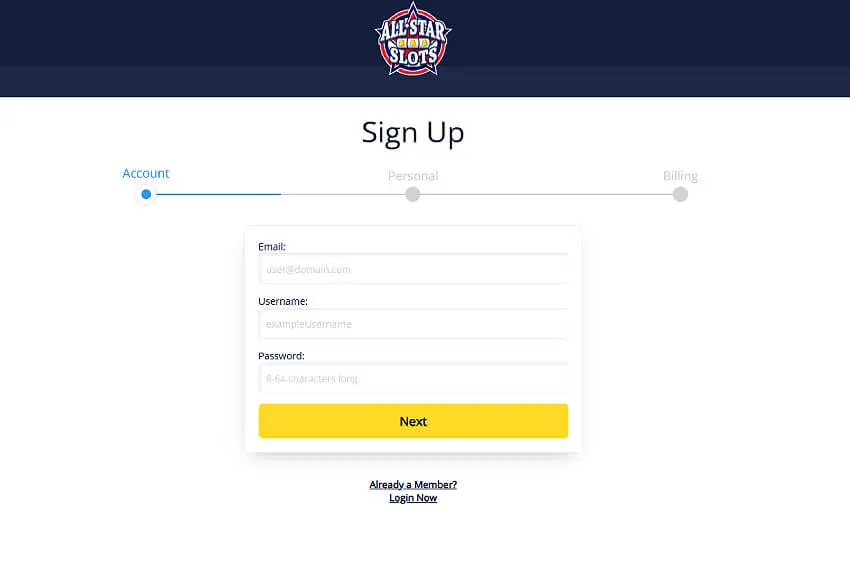 all stars casino new player login