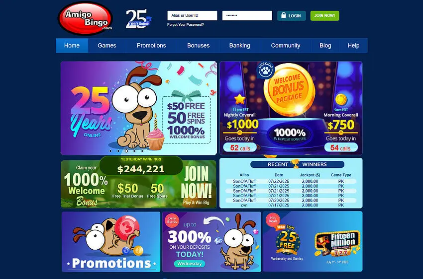 amigo bingo casino welcoome bonus