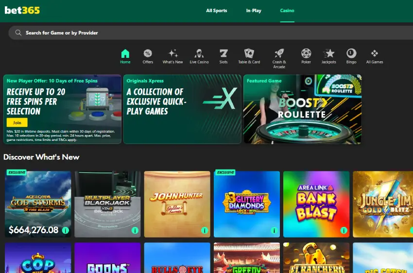 bet365 casino welcome bonus