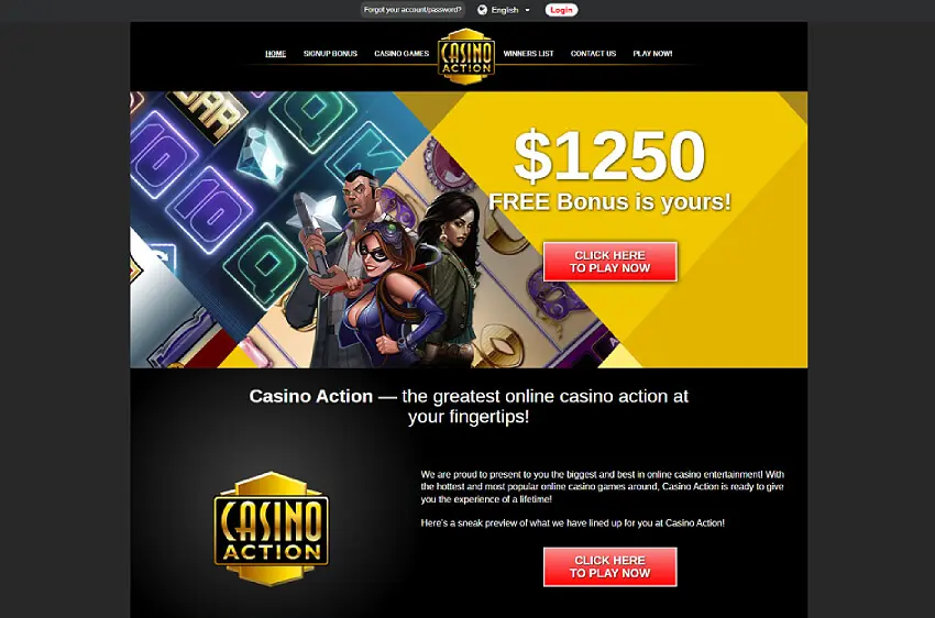 casino action welcome bonus