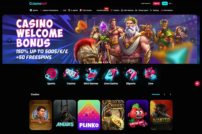 cosmobet casino welcome bonus