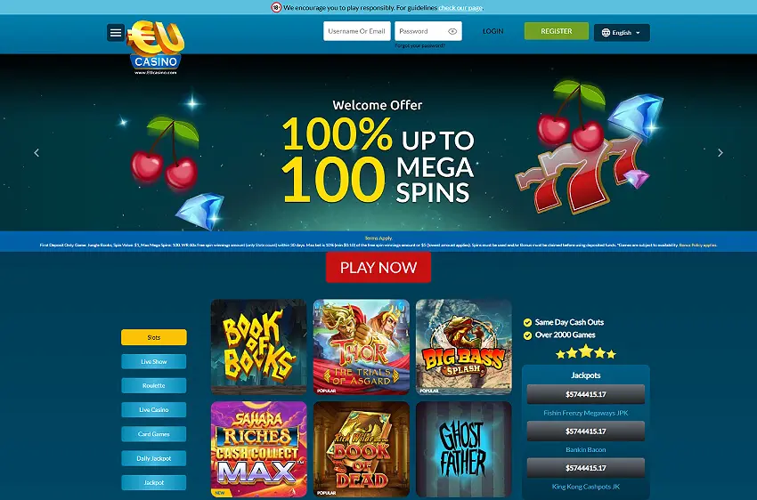 eucasino welcome bonus