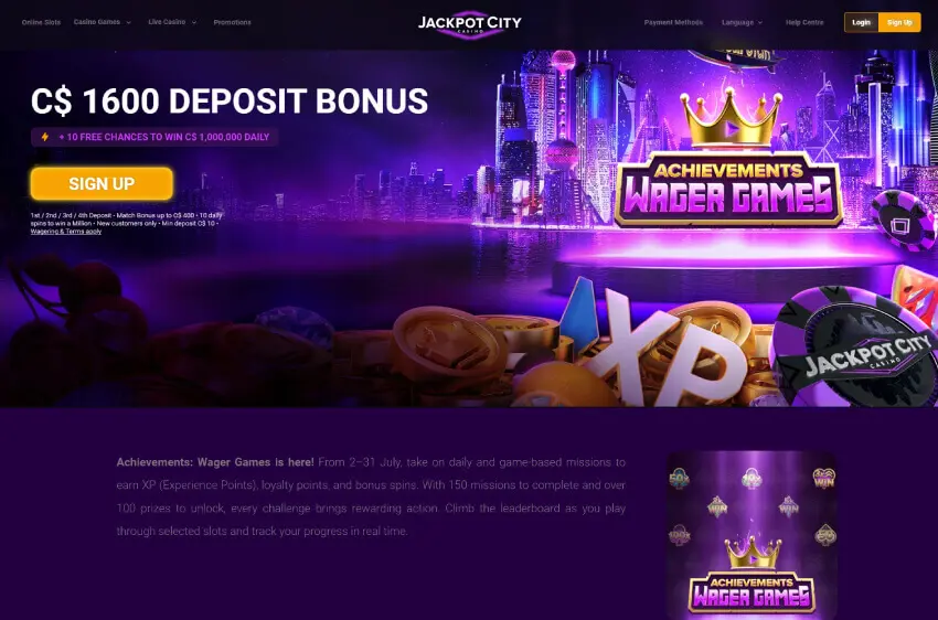 jackpot city casino welcome bonus