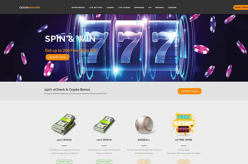 oddsmaker casino welcome bonus