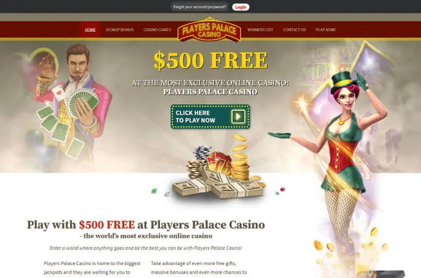 players palace casino welcome bonus