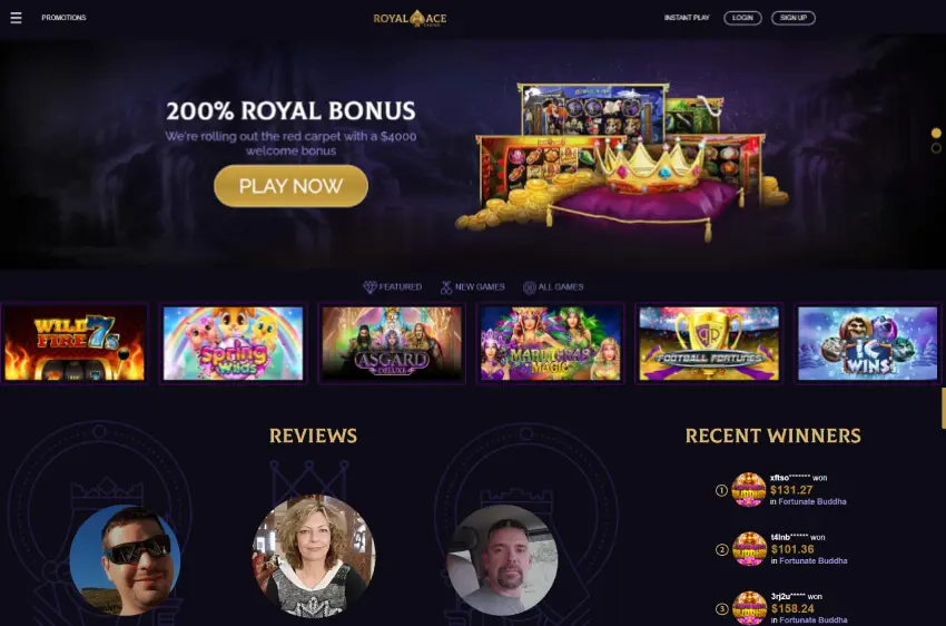 royal ace casino welcome bonus