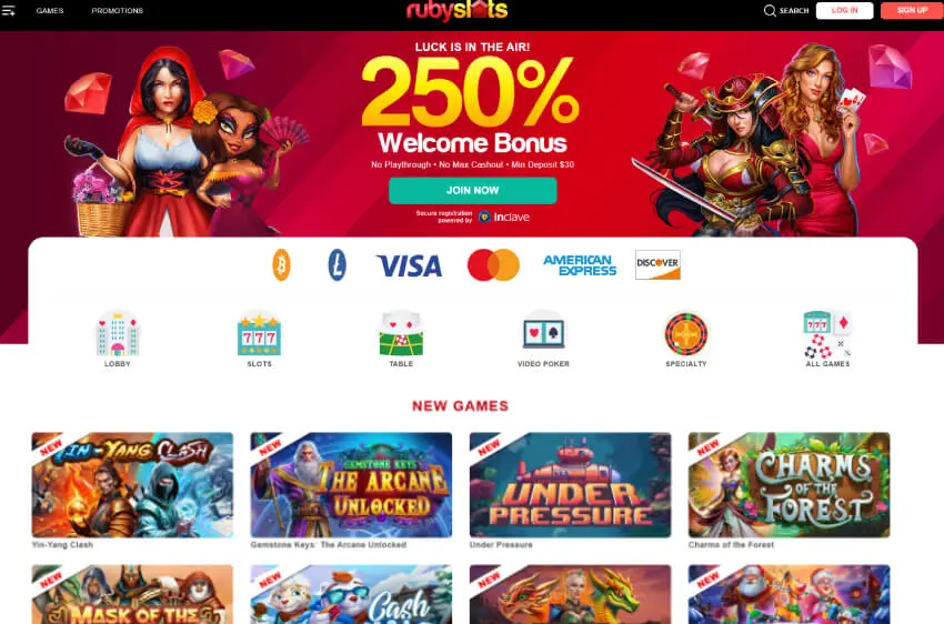 ruby slots casino welcome bonus