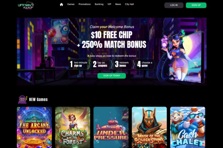 uptown aces casino welcome bonus