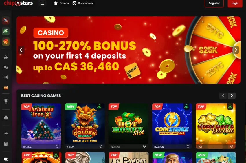 chipstars casino welcome bonus