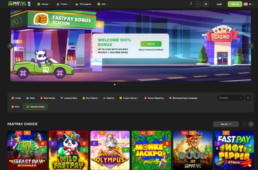 fastpay casino welcome bonus