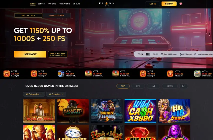 flashdash casino welcome bonus