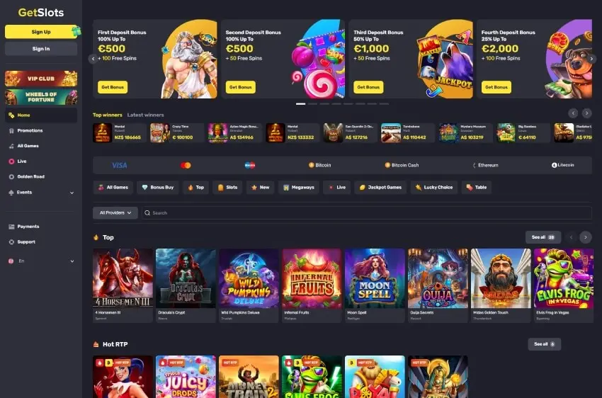 getslots casino welcome bonus