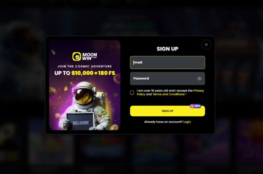 moonwin casino new player login