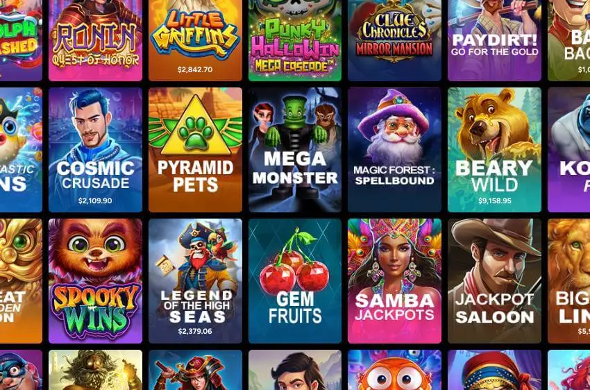 ozwin casino review image of game selections