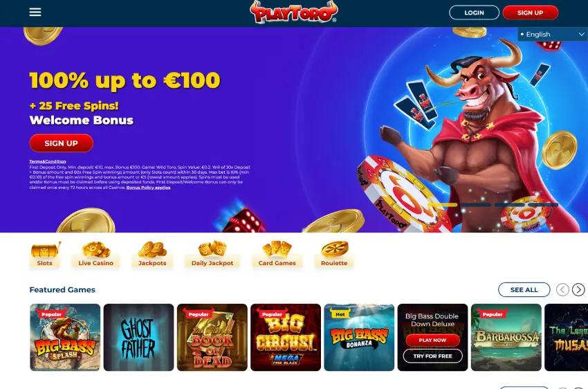 playtoro casino welcome bonus