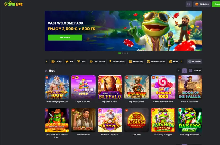 spinline casino welcome bonus