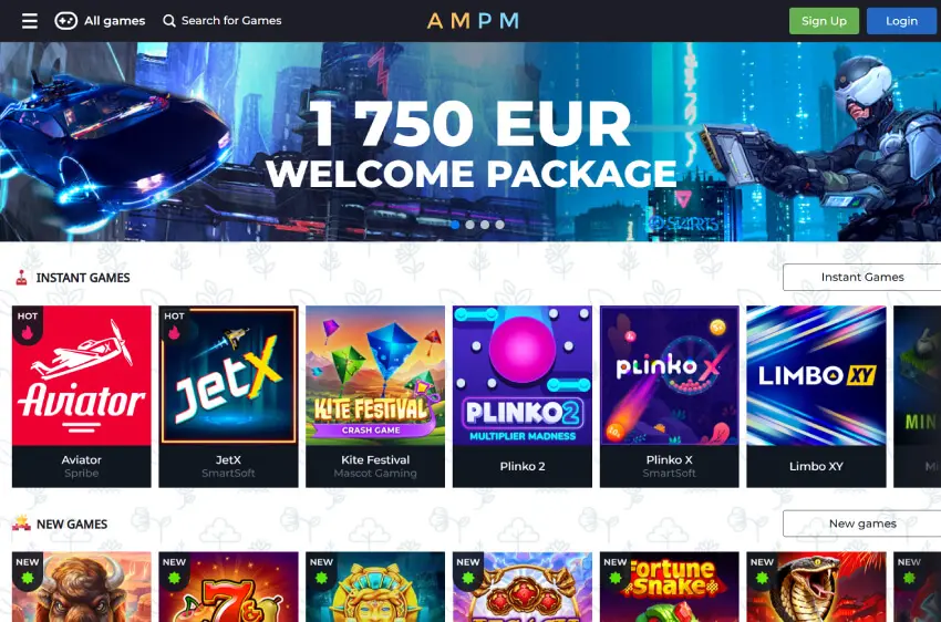 ampm casino welcome bonus