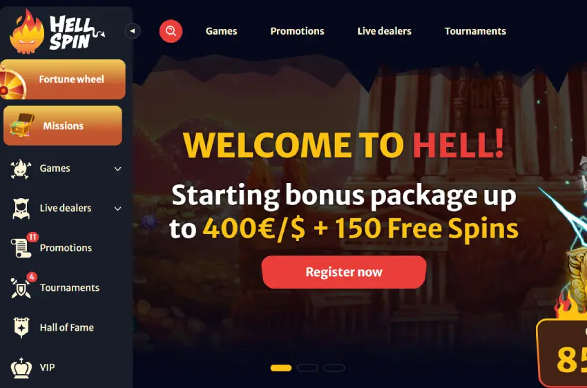 hellspin casino welcome bonus