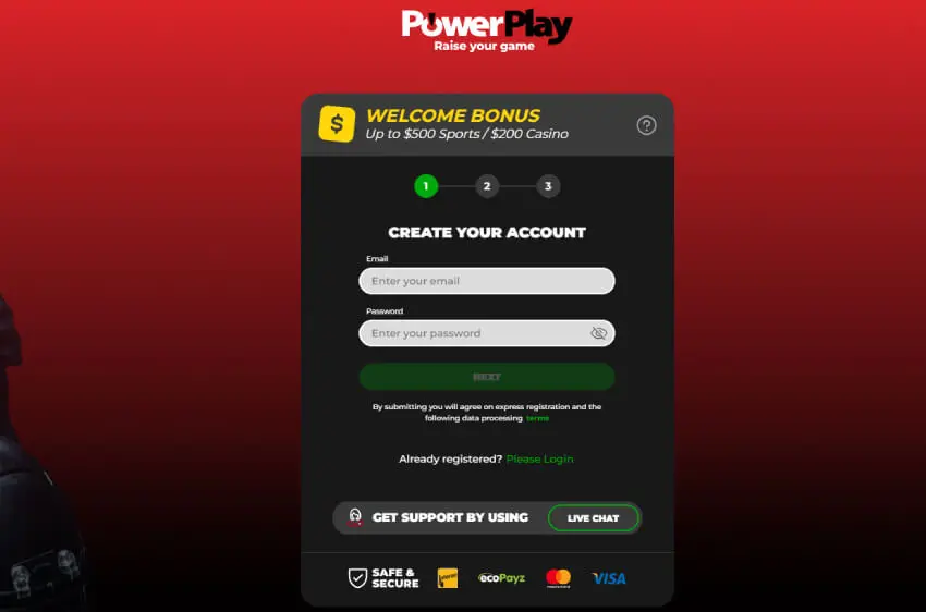 powerplay casino new player login