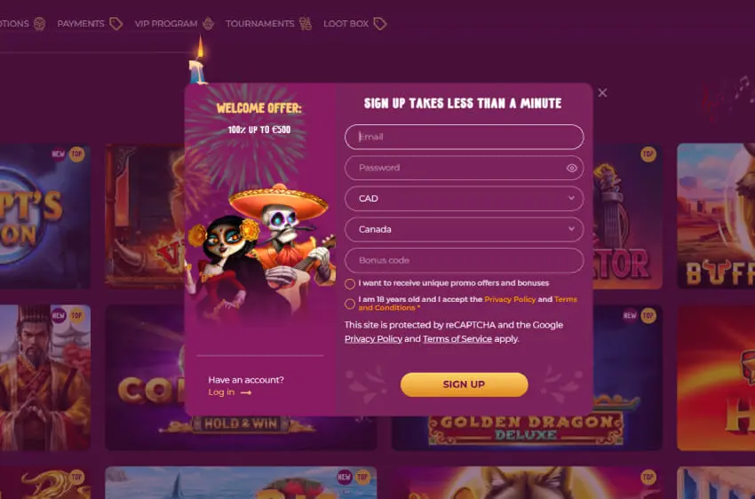 slotvibe casino new player login