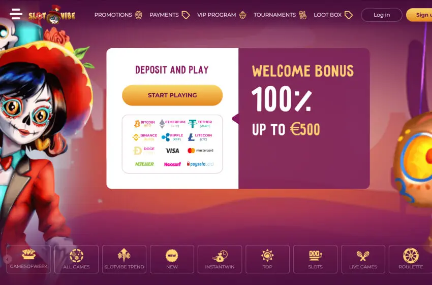 slotvibe casino welcome bonus