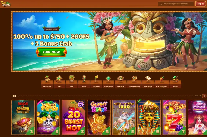 tiki casino welcome bonus