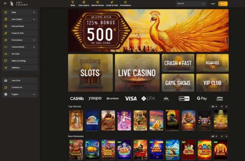 art casino welcome bonus