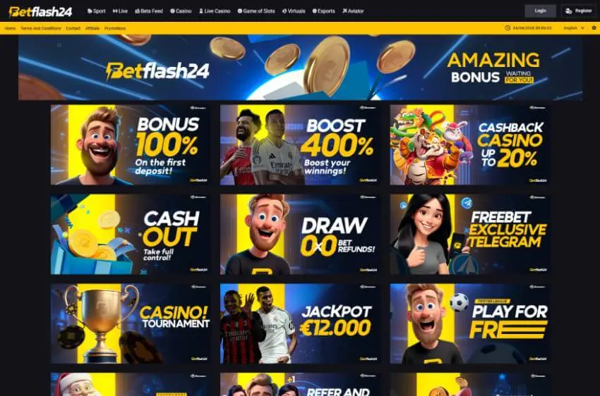 betflash24 casino welcome bonus