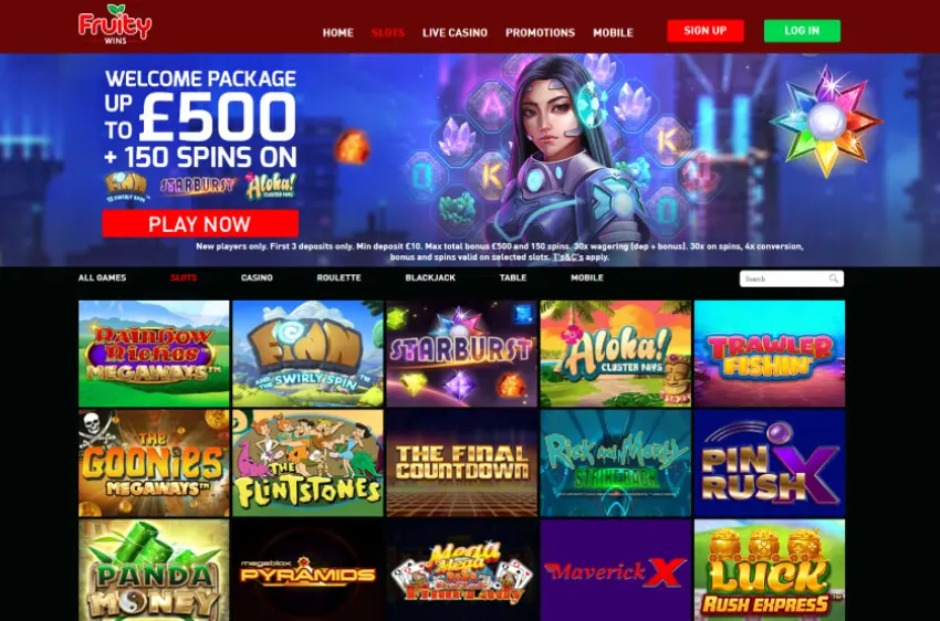 fruity wins casino welcome bonus