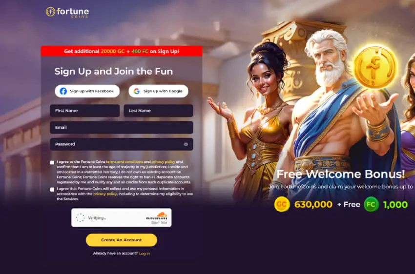 fortune casino new player login