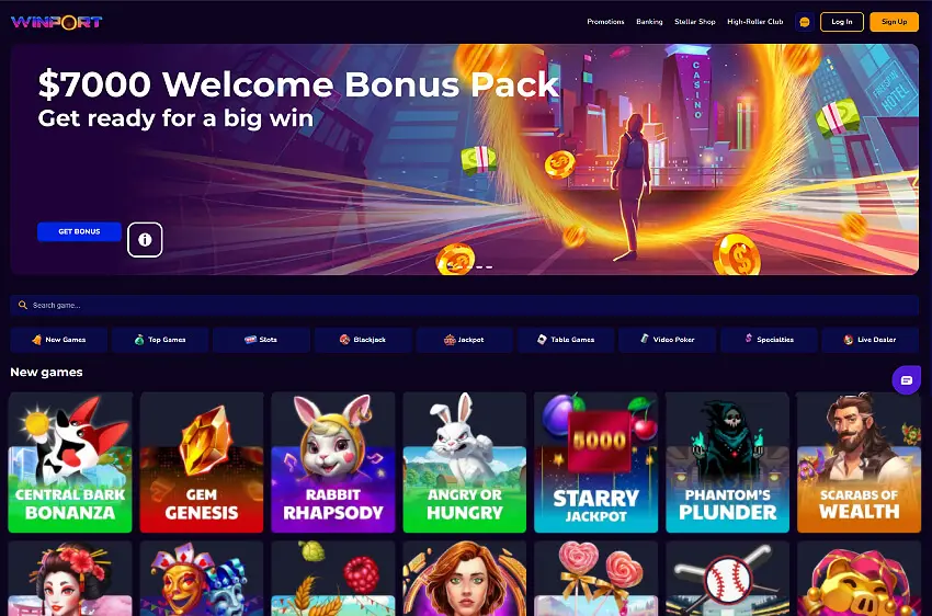 winport casino welcome bonus