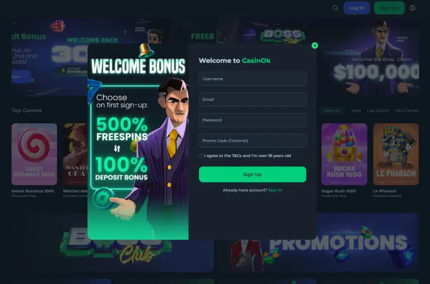 casinok casino new player login