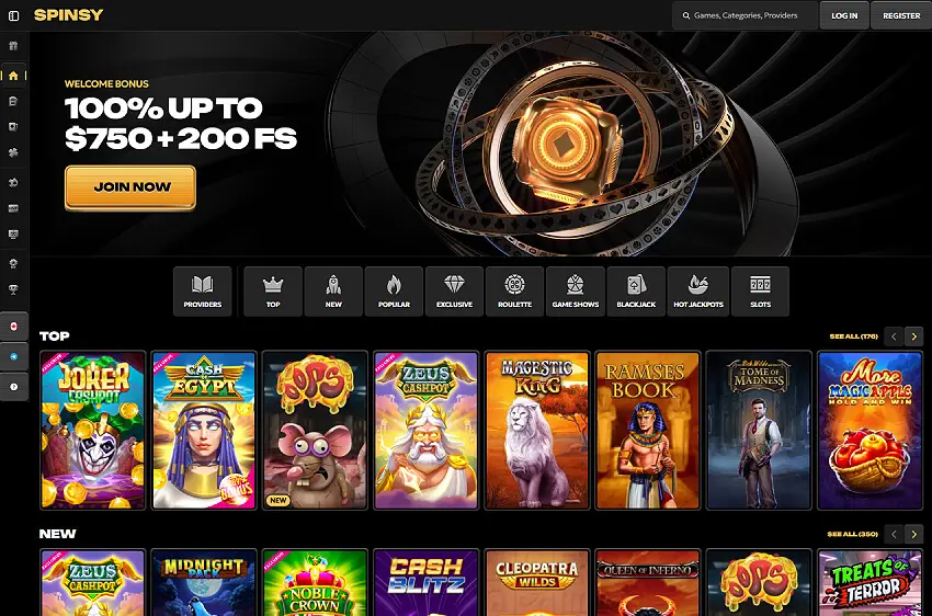 spinsy casino welcome bonus