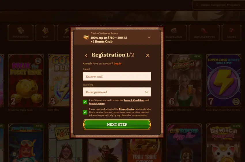 wildrobin casino new player login