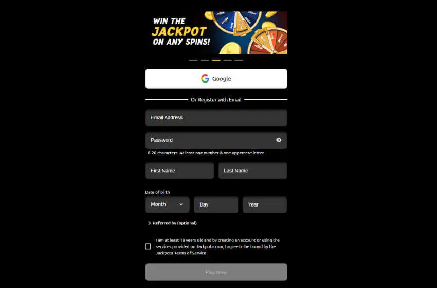 jackpota casino new player login