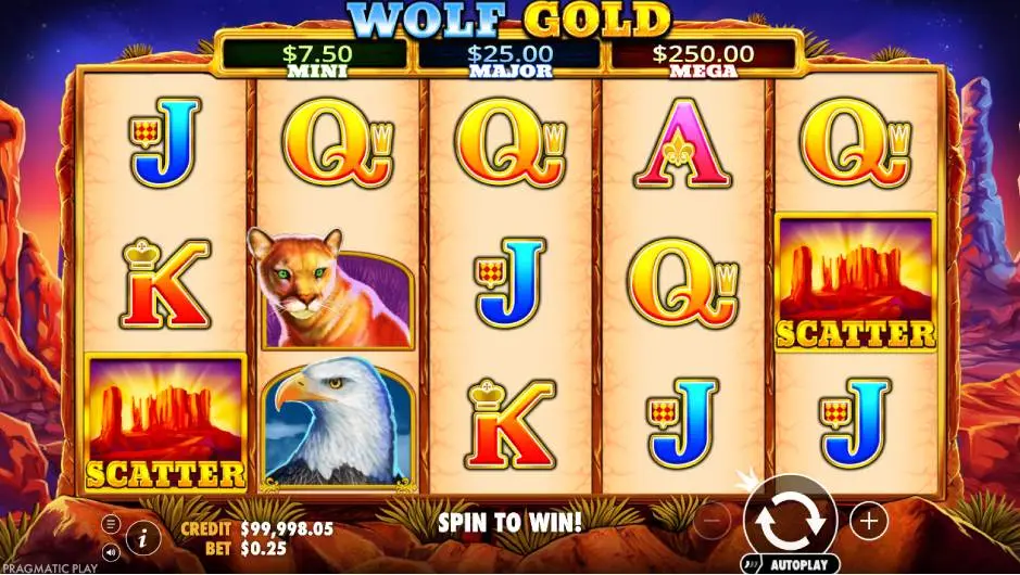 Wolf Gold Scatter Symbol Screenshot