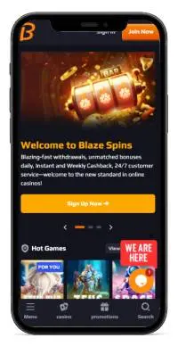 Blaze Spins Casino mobile screenshot