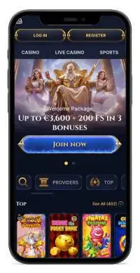 Cazeus Casino mobile screenshot