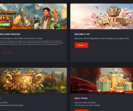 Knightslots Casino promotions screenshot