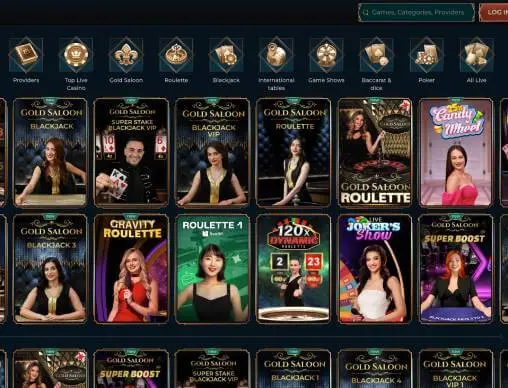 MonsterWin Casino live casino games screenshot