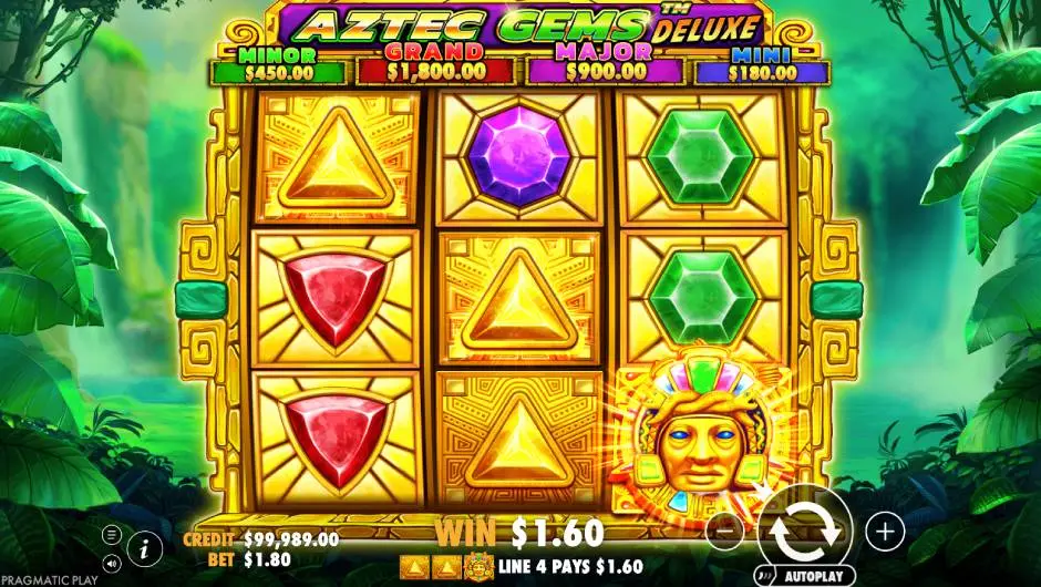 Aztec Gems Deluxe Slot Symbols