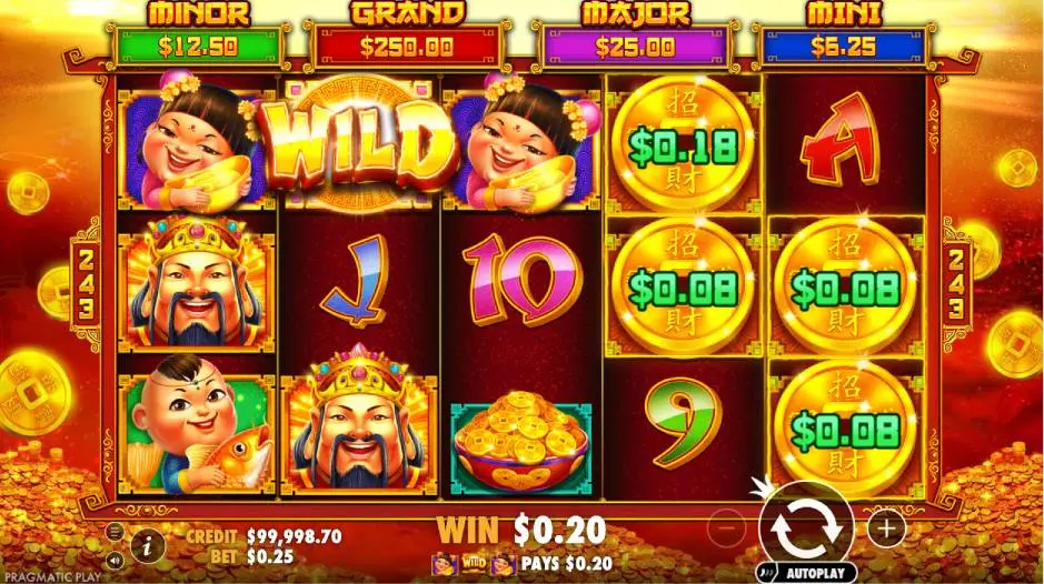Caishen's Cash Slot Wild Symbol 