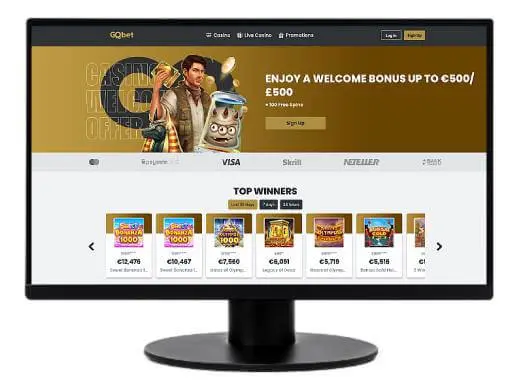 GQbet Casino desktop screenshot