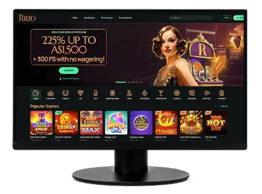 Ritzo Casino desktop screenshots