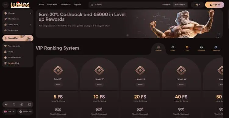 Ludios Casino VIP screenshot